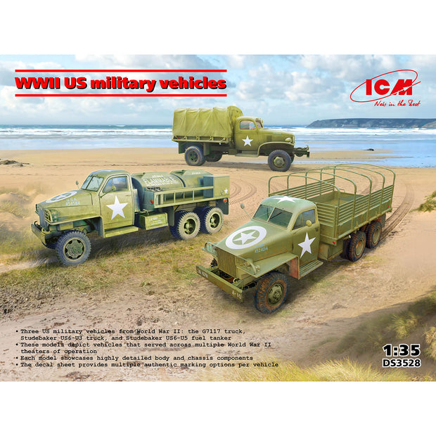 WWII US military vehicles Scale 1:35 ICMDS3528 Plastic Model Truck Kit