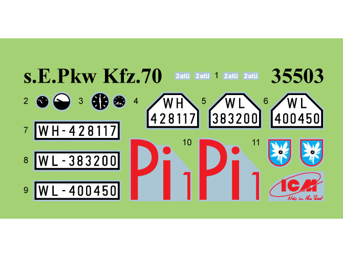 Vehicles of the D.A.K Scale 1:35 ICMDS3529 Plastic Model Truck Kit
