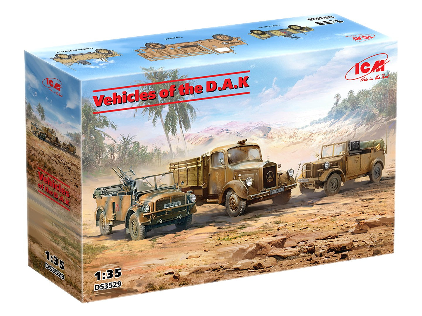 Vehicles of the D.A.K Scale 1:35 ICMDS3529 Plastic Model Truck Kit