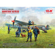 ICM DS4802 Plastic model aircraft kit  + figures Scale 1:48 WWII RAF Airfield