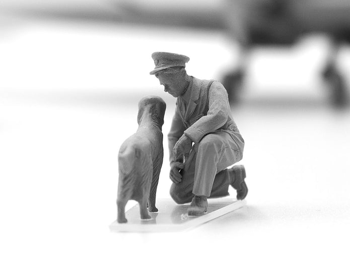 ICM DS4802 Plastic model aircraft kit  + figures Scale 1:48 WWII RAF Airfield