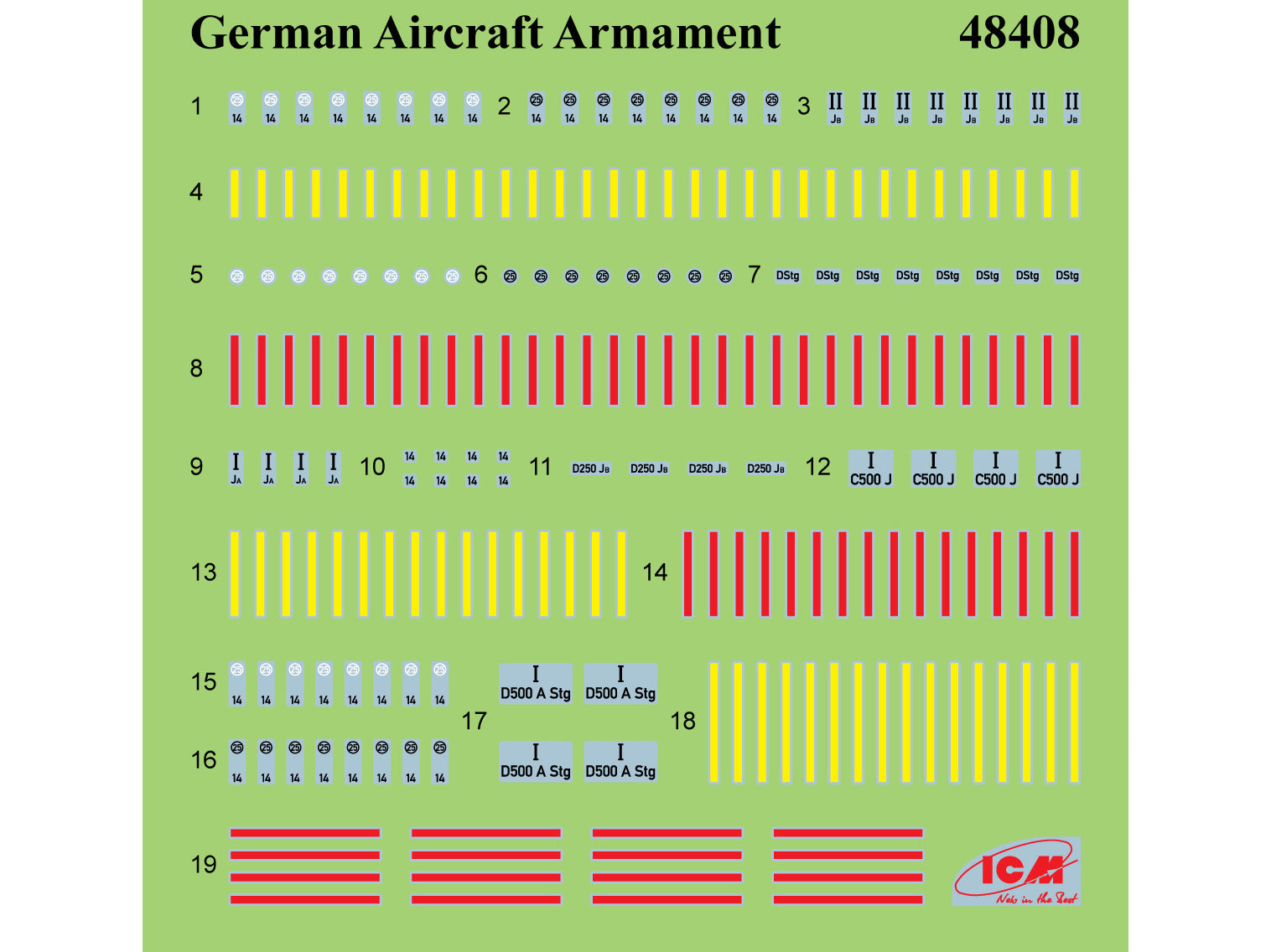 Airfield of the Luftwaffe bomber group Scale 1:48 ICMDS4805 Plastic Model Figures Kit