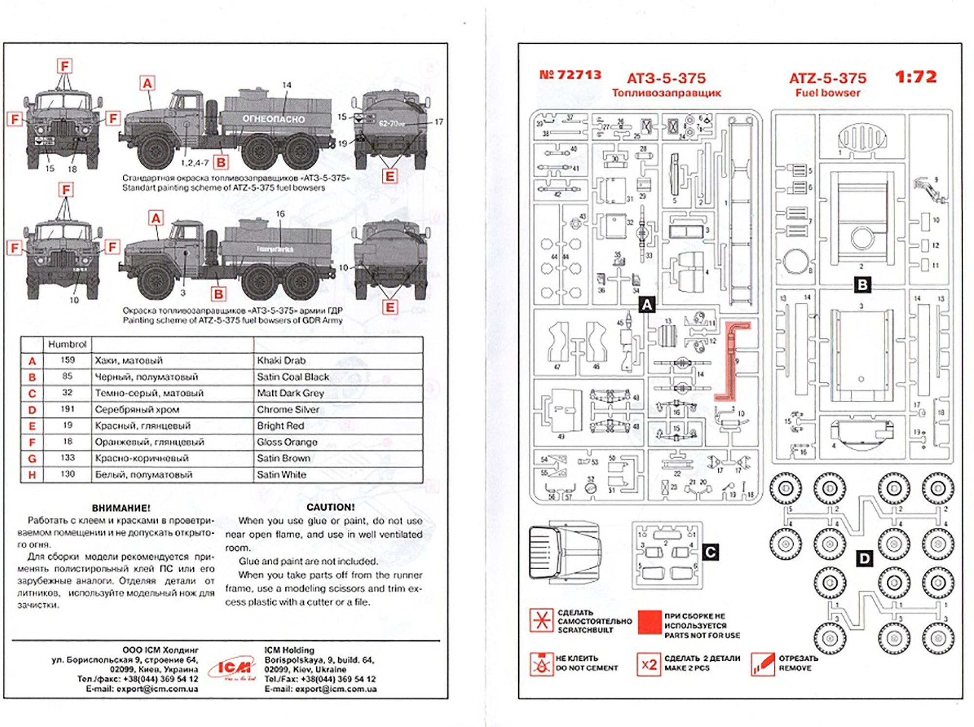 ICM DS7201 Plastic model kit 1:72 Afghan Motorcade (1979-1989) URAL, ATZ, BTR