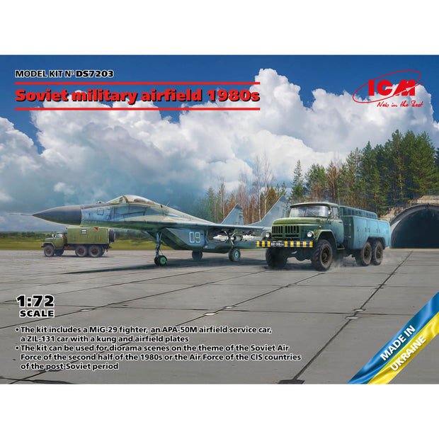 ICMDS7203 kit 1:72 Soviet airfield 1980s Mikoyan-29 9-13 APA-50M ZiL-131 ZiL-131