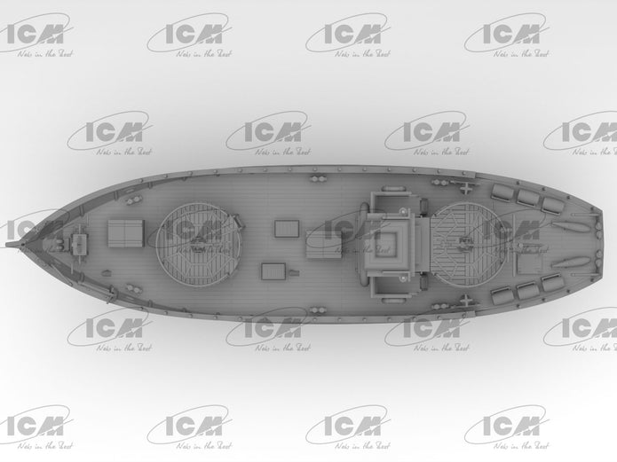ICM S.012 ship model 1:144 KFK Kriegsfischkutter WWII German multi-purpose boat