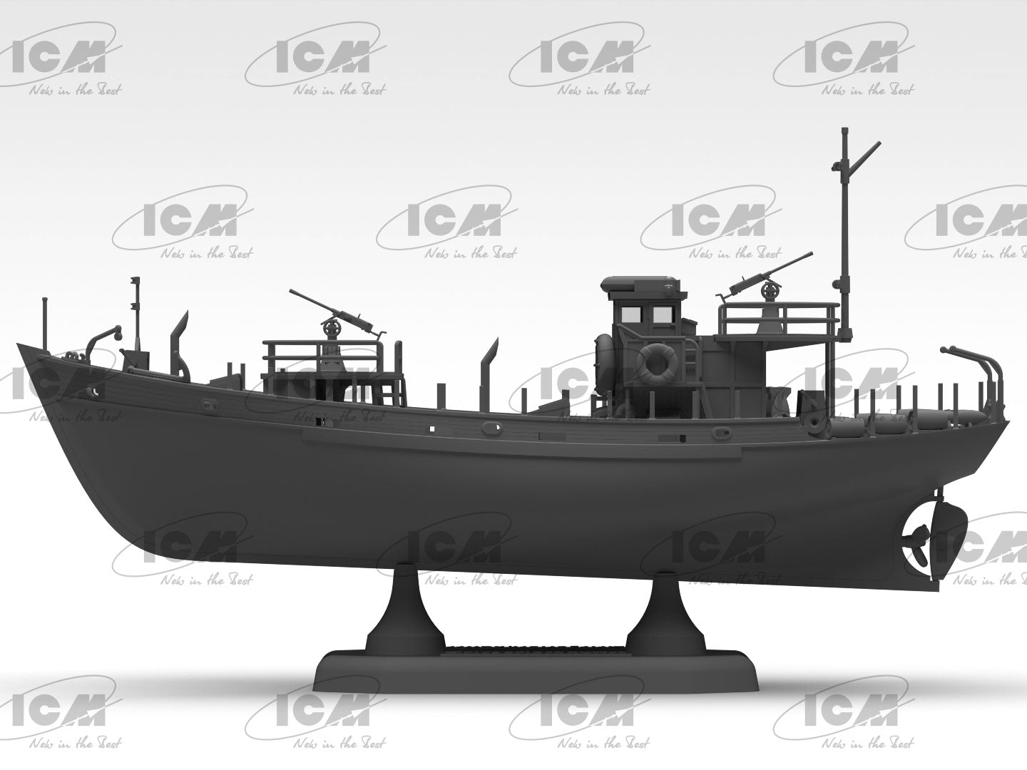ICM S.012 ship model 1:144 KFK Kriegsfischkutter WWII German multi-purpose boat