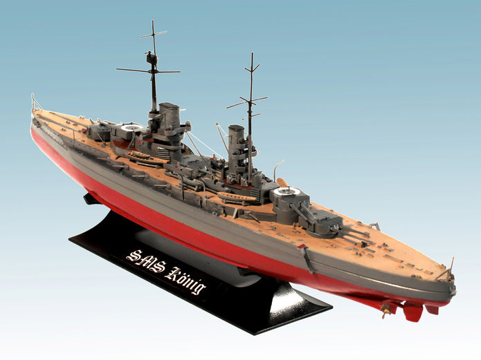 ICM S001 Plastic shipping model 1:350 Konig' WWI German battleship kit model