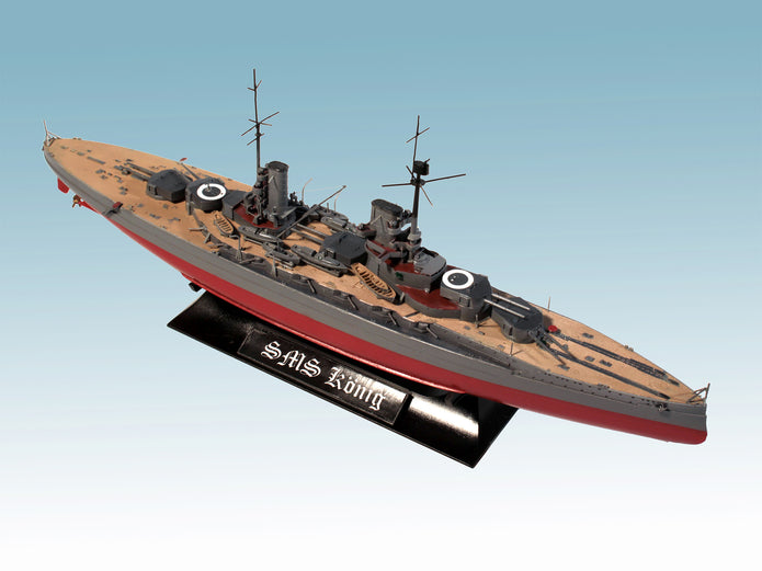 ICM S001 Plastic shipping model 1:350 Konig' WWI German battleship kit model