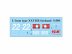 ICM S006 Plastic model kit submarines Scale 1:72 U-Boat Type XXVII model ships