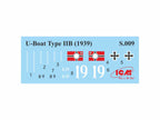 ICM S009 Plastic model kit Scale 1:144 U-Boat Type IIB (1939) German submarine