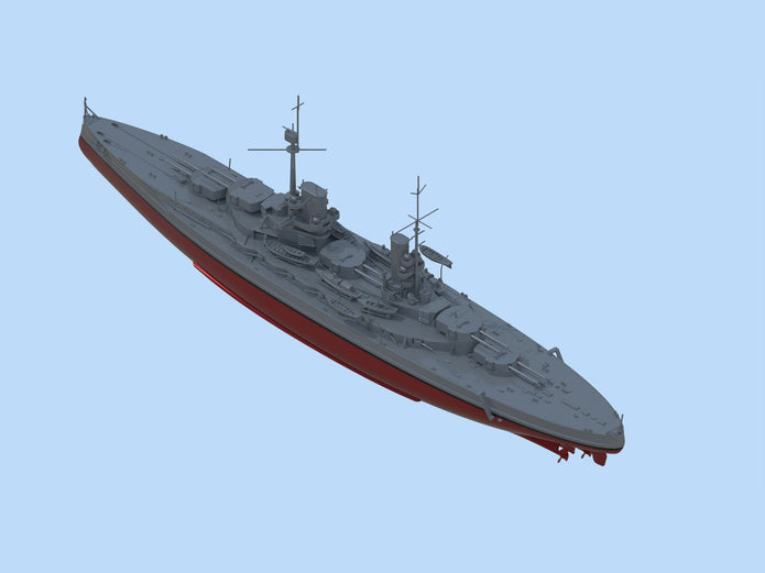 ICM S014 ship models 1:700 WWI German Battleship “König” full hull and waterline