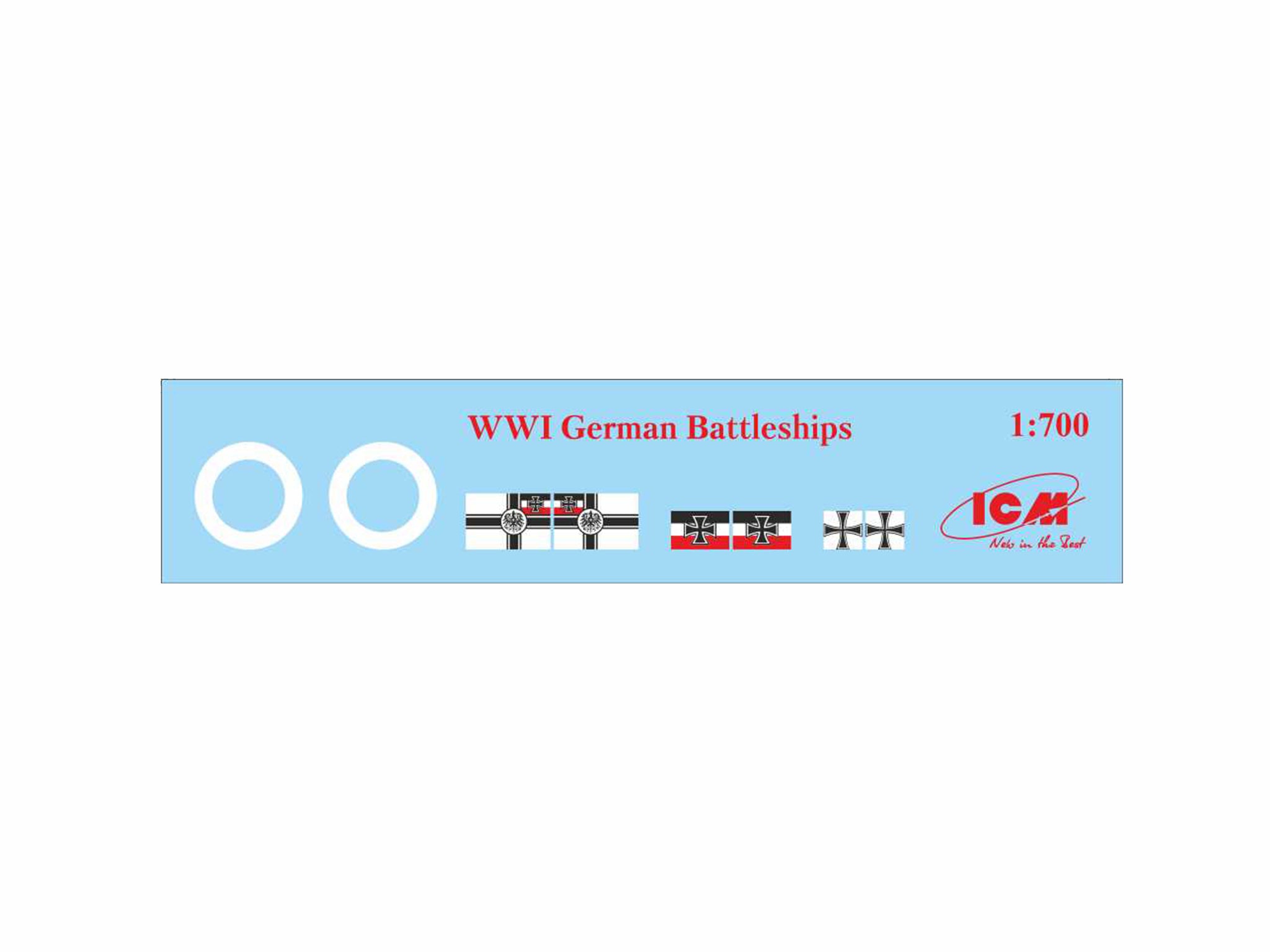 ICM S016 Plastic model ship kit Scale 1:700 German battleship 