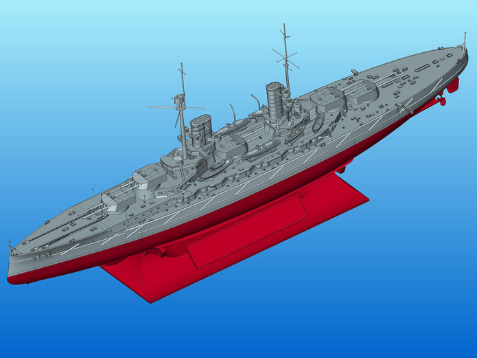 ICM S016 Plastic model ship kit Scale 1:700 German battleship "Crown Prince" WWI