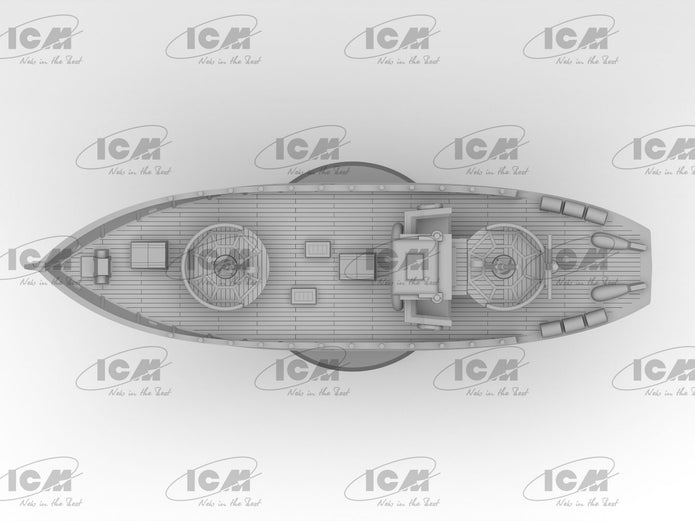 ICM S018 model kit boat 1:350 KFK Kriegsfischkutter WWII German multi-purpose