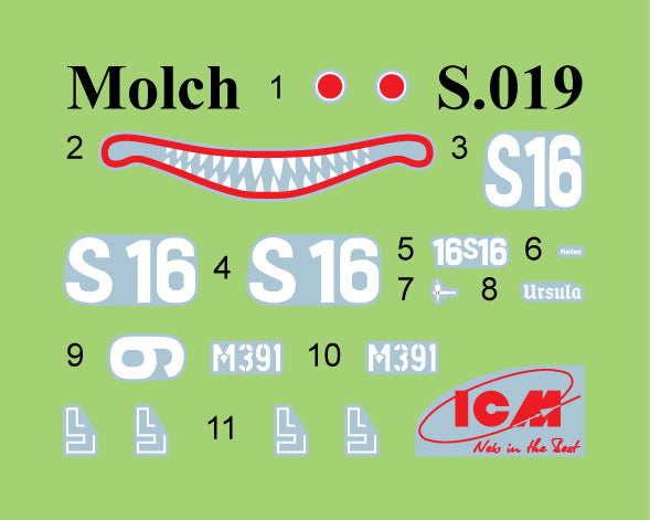 ICM S019 Scale model kit 1:72 U-Boat Type ‘Molch’ WWII German Midget Submarine