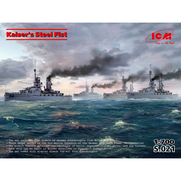 Kaiser’s Steel Fist Scale 1:700 ICMS021 Plastic Model Ship Kit