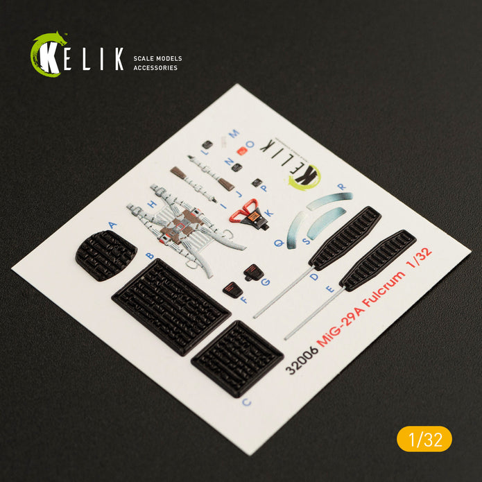 3D Decals Aircraft Mig-29A 9-12 Fulcrum (for Trumpeter model kit) Scale 1:32 KeliK K32006 Ukraine/USSR