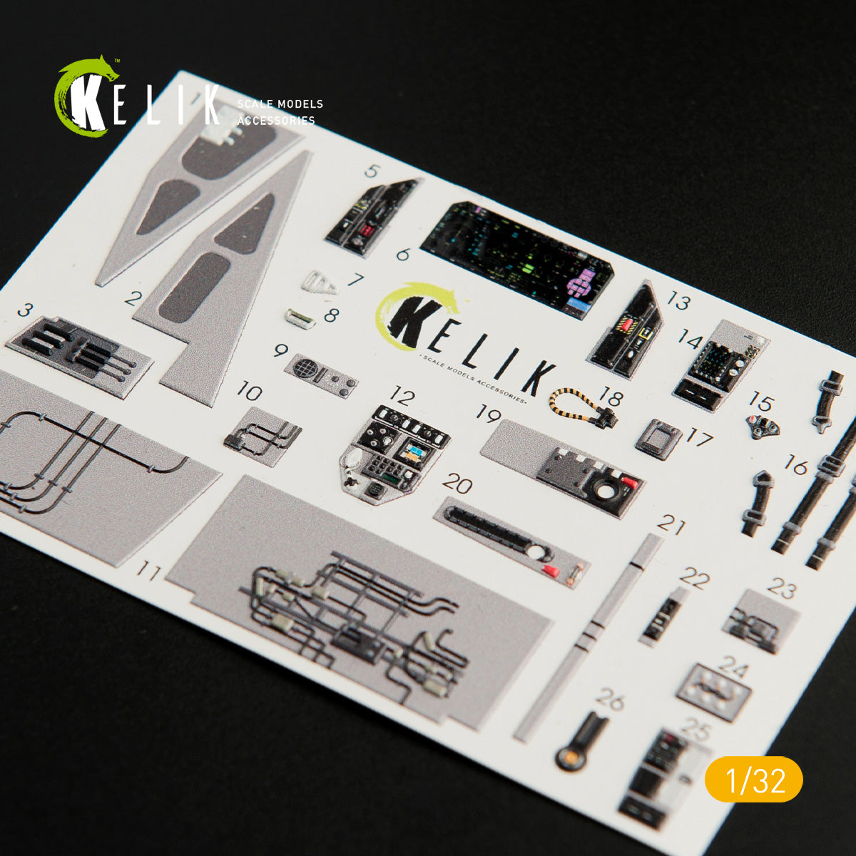 3D Decals Aircraft F-35C Interior (for Trumpeter model kit) Scale 1:32 KeliK K32009 USA