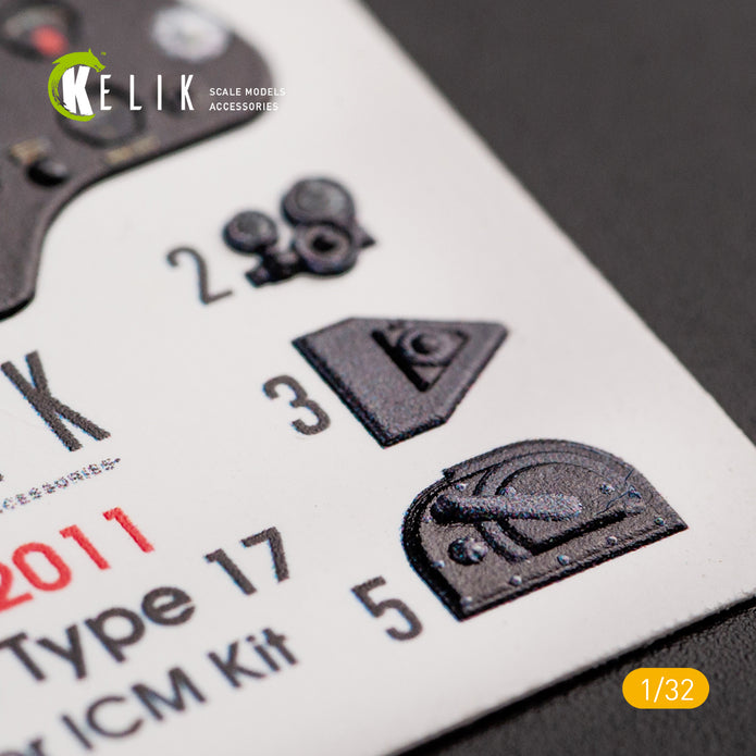 3D Decal Interior Polikarpov I-16 type 17 (for ICM plastic model kit) Scale 1:32 KeliK K32011 USSR (WW2)