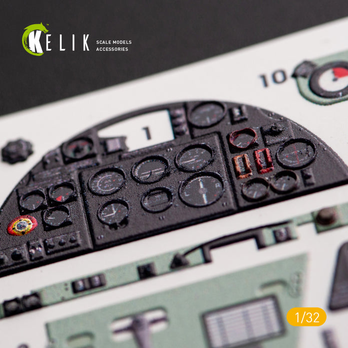 3D Decal Interior Hawker Hurricane Mk.IIB (for Revell plastic model kit) Scale 1:32 KeliK K32012 United Kingdom (WW2)