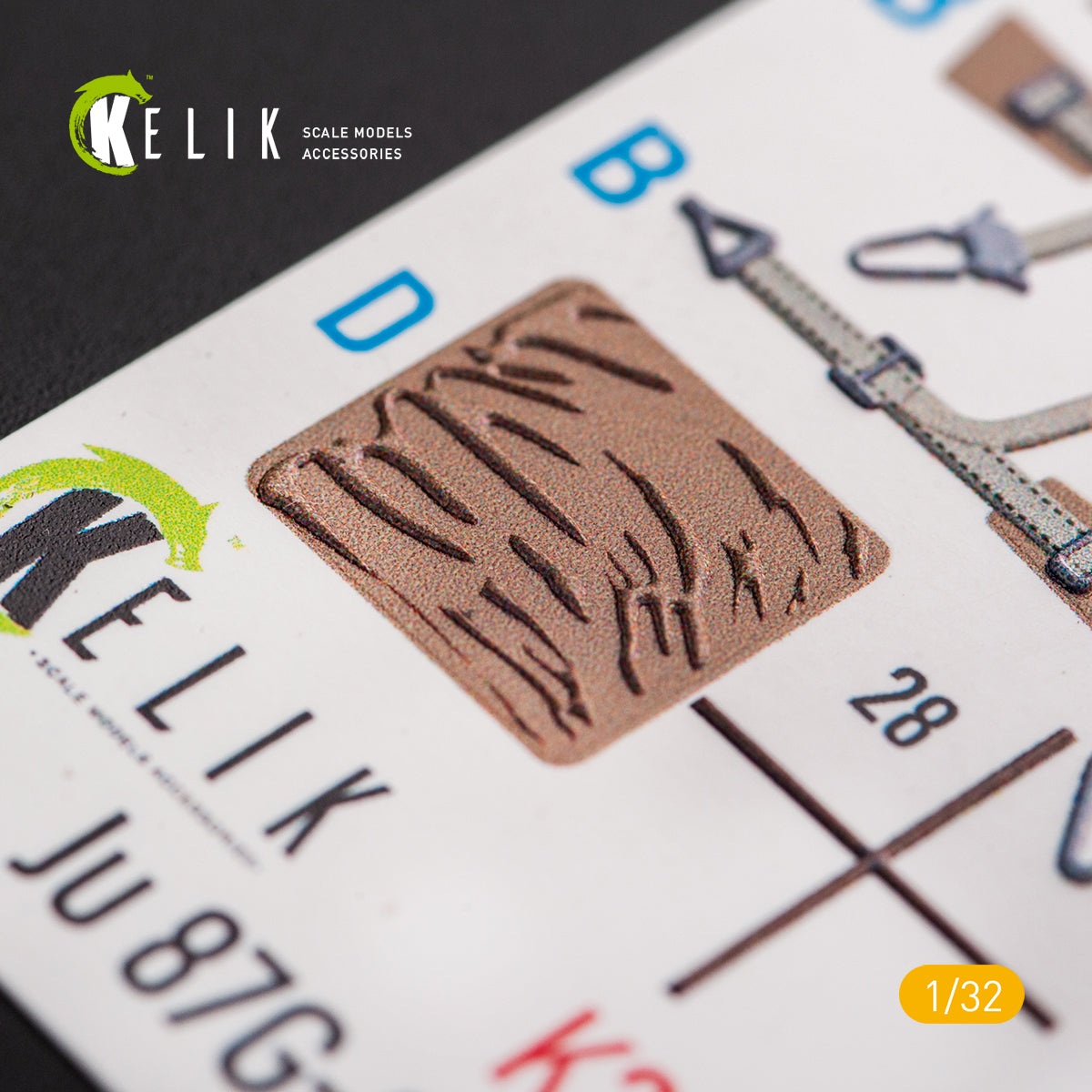 3D Decal Interior Junkers Ju 87 D/G Stuka (for Trumpeter plastic model kit) Scale 1:32 KeliK K32016 Germany (WW2)
