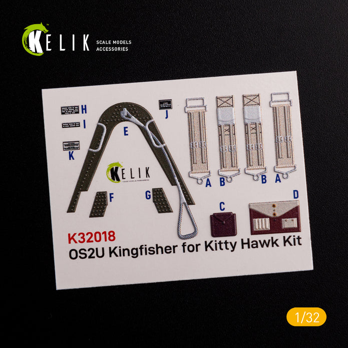 3D Decal Interior Vought OS2U Kingfisher (for Kitty Hawk/Zimi plastic model kit) Scale 1:32 KeliK K32018 USA (WW2)