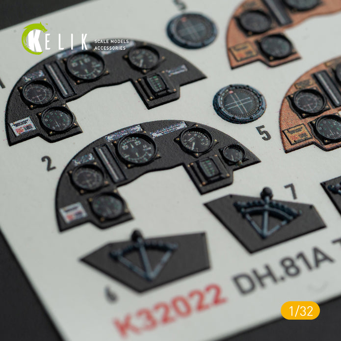 3D Decal Interior DH.81A Tiger Moth with 3D printed part (for ICM plastic model kit) Scale 1:32 K32022 United Kingdom (WW2)