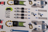 Grumman A-6A Intruder. Interior 3D Decals (for Trumpeter Aircraft model kit) Scale 1:32 KeliK K32023