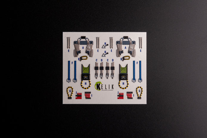 Grumman A-6A Intruder. Interior 3D Decals (for Trumpeter Aircraft model kit) Scale 1:32 KeliK K32023