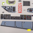 Mirage 2000C. Interior 3D Decals (for Kitty Hawk / Zimimodel Aircraft model kit) Scale 1:32 KeliK K32024