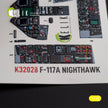 Lockheed F-117A - Type 2. Interior 3D Decals (for Trumpeter Aircraft model kit) Scale 1:32 KeliK K32028