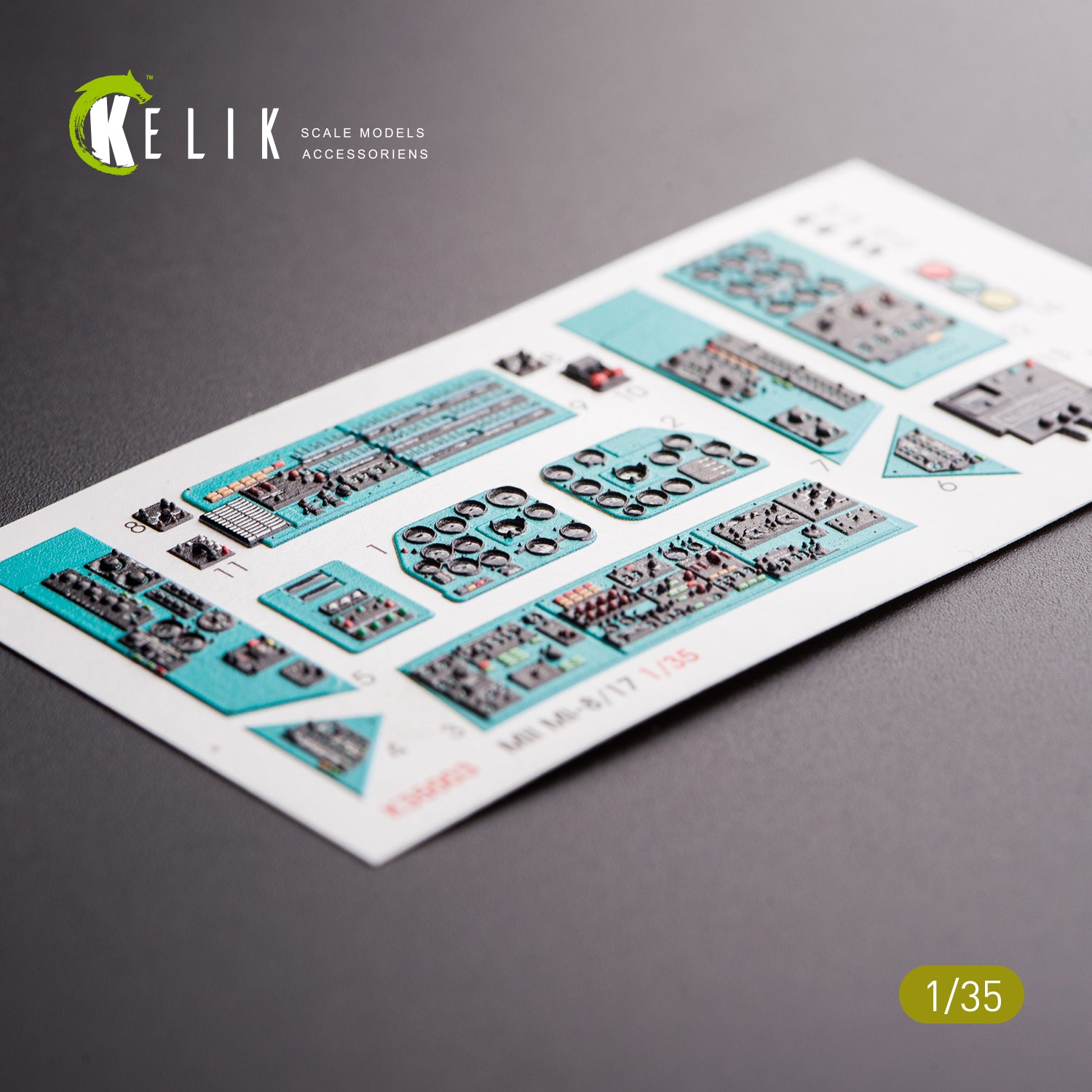 3D Decals Interior Helicopters MI-8MT/MI-17 (for Trumpeter plastic model kit) Scale 1:35 KeliK K35003 Ukraine/USSR