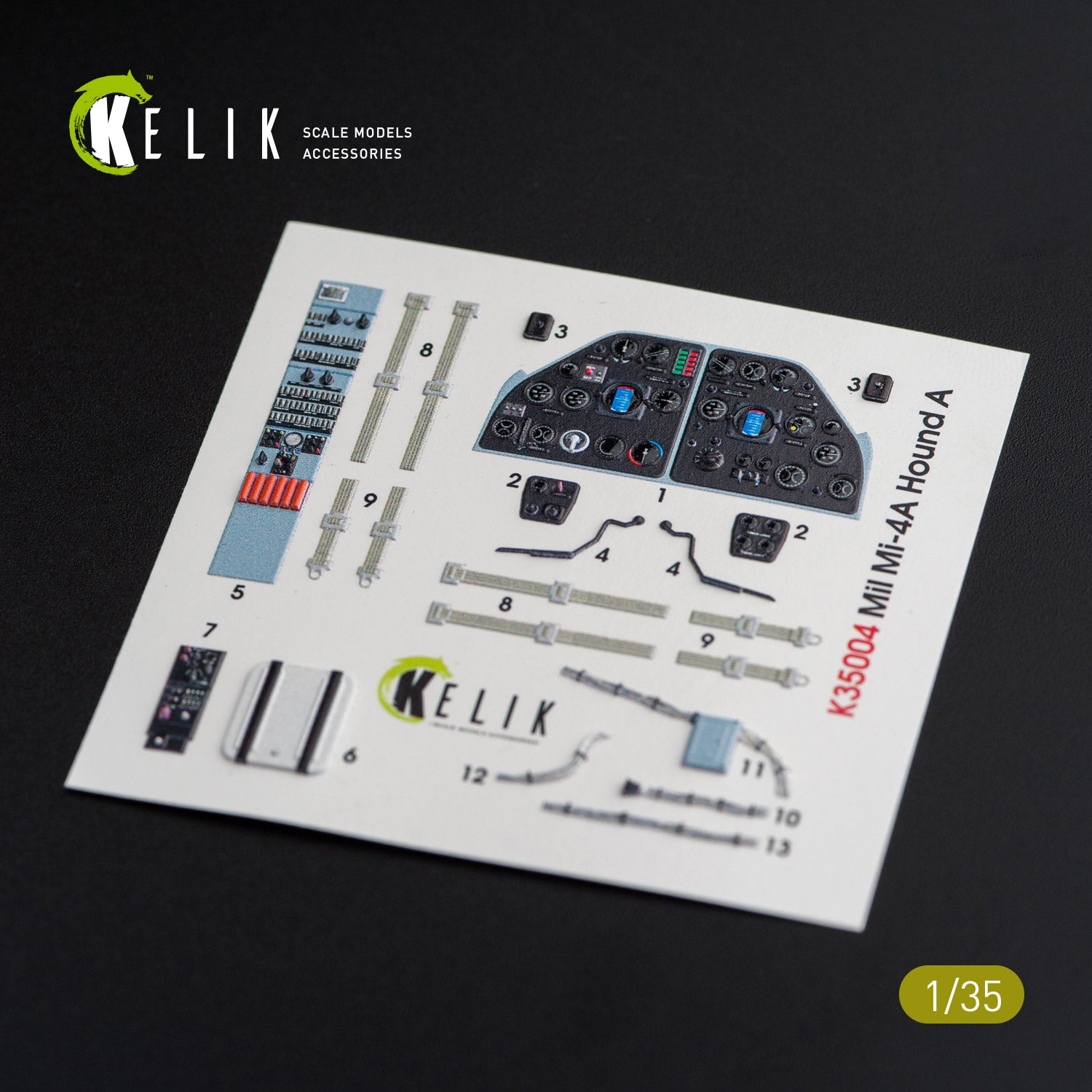 3D Decals Interior Helicopters MI-4 (for Trumpeter plastic model kit) Scale 1:35 KeliK K35004 Ukraine/USSR