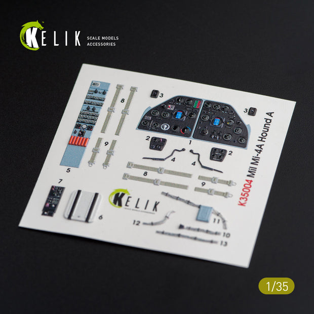 3D Decals Interior Helicopters MI-4 (for Trumpeter plastic model kit) Scale 1:35 KeliK K35004 Ukraine/USSR