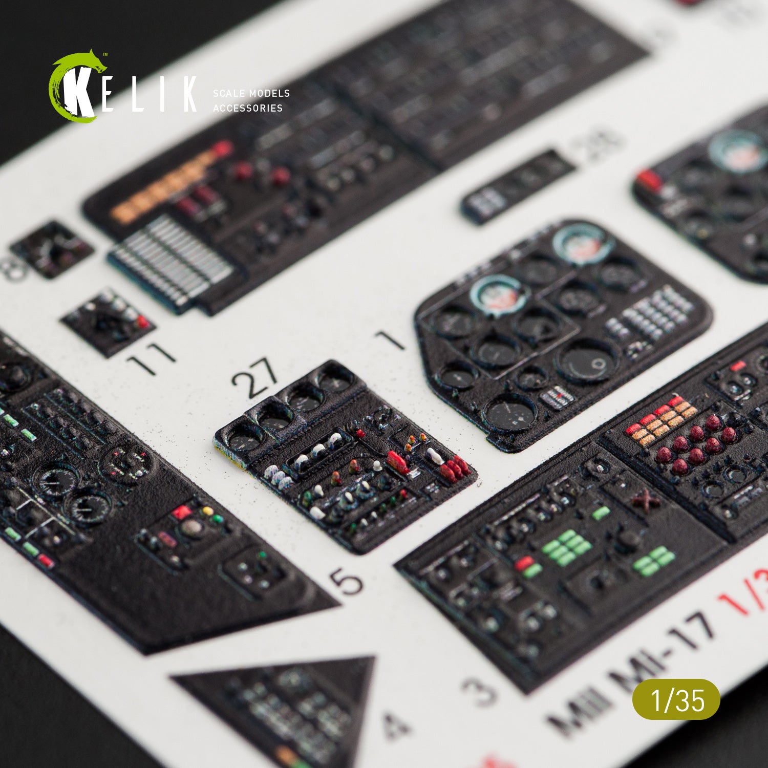 3D Decals Interior Helicopters Mi-17 NATO Black version (for Trumpeter plastic model kit) Scale 1:35 KeliK K35005 Ukraine/USSR