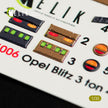 3D Decals Interior Opel Blitz 3ton 4x2 (for Tamiya plastic model kit) Scale 1:35 KeliK K35006 Germany (WW2)