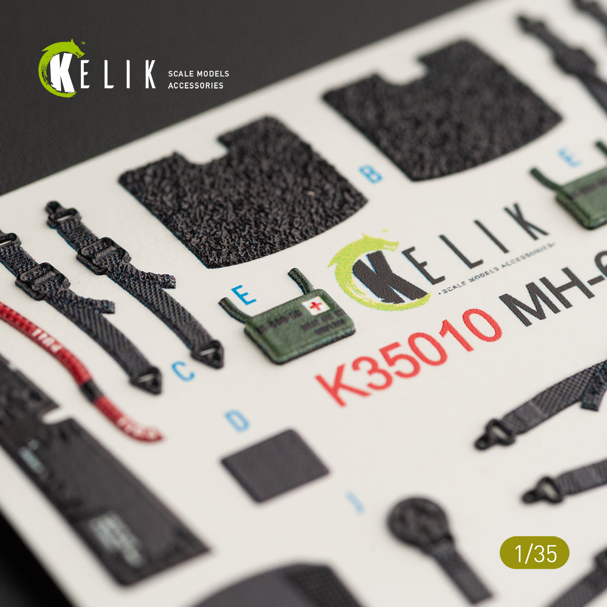 3D Decals Interior Helicopters Sikorsky MH-60L Black Hawk (for Kitty Hawk / Zimimodel plastic model kit) Scale 1:35 KeliK K35010 USA