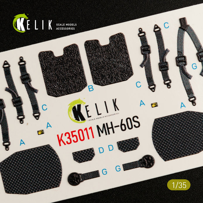 3D Decals Interior Helicopters Sikorsky MH-60S Knight Hawk (for Kitty Hawk / Zimimodel plastic model kit) Scale 1:35 KeliK K35011 USA