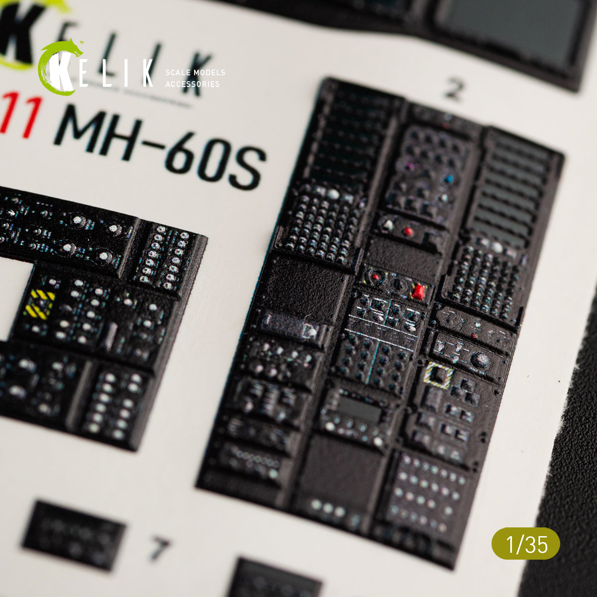 3D Decals Interior Helicopters Sikorsky MH-60S Knight Hawk (for Kitty Hawk / Zimimodel plastic model kit) Scale 1:35 KeliK K35011 USA