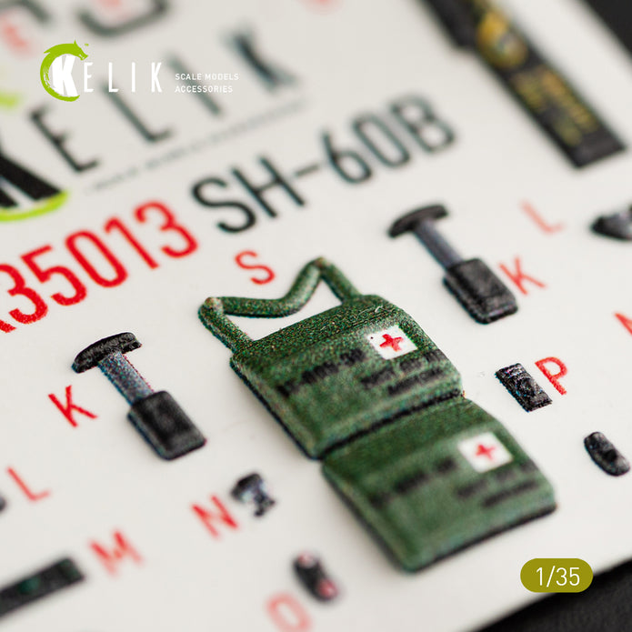 3D Decals Interior Helicopters SH-60B (for Kitty Hawk / Zimimodel plastic model kit) Scale 1:35 KeliK K35013 USA