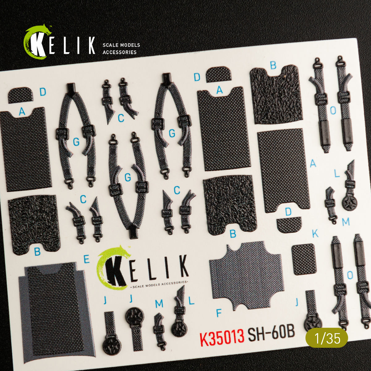 3D Decals Interior Helicopters SH-60B (for Kitty Hawk / Zimimodel plastic model kit) Scale 1:35 KeliK K35013 USA