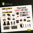 3D Decals Interior Helicopters HH-60G Pave Hawk (for Kitty Hawk / Zimimodel plastic model kit) Scale 1:35 KeliK K35017 USA