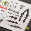 3D Decals Interior Helicopters AH-64D Apache (for Takom plastic model kit) KeliK K35018 Scale 1:35 USA
