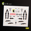 3D Decals Interior Helicopters AH-64D Apache (for Takom plastic model kit) KeliK K35018 Scale 1:35 USA