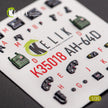 3D Decals Interior Helicopters AH-64D Apache (for Takom plastic model kit) KeliK K35018 Scale 1:35 USA