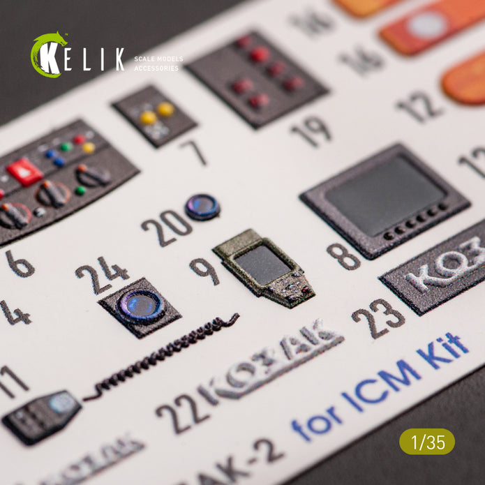3D Decals Kozak-2 Ukrainian MRAP (for ICM Plastic Model Kit) Scale 1:35 KeliK K35020 Ukraine