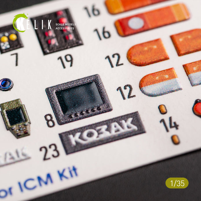 3D Decals Kozak-2 Ukrainian MRAP (for ICM Plastic Model Kit) Scale 1:35 KeliK K35020 Ukraine