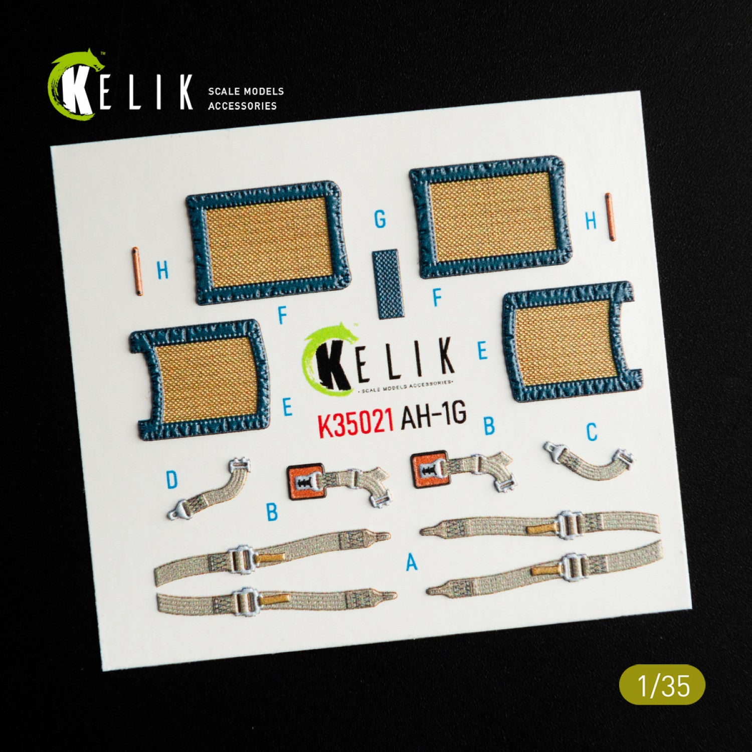 3D Decals Interior Helicopters Bell AH-1G Cobra (for ICM Plastic Model Kit) Scale 1:35 KeliK K35021 USA