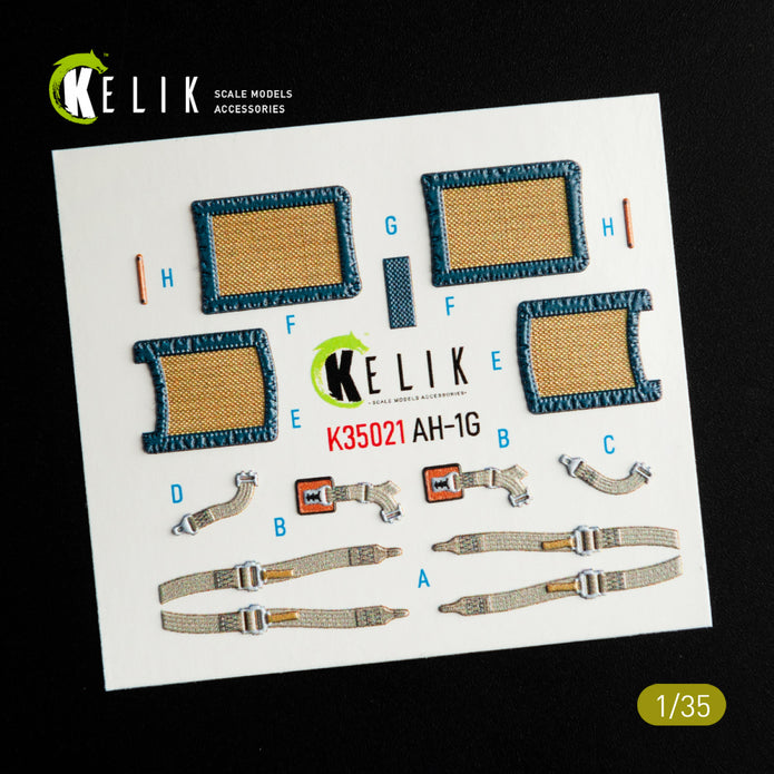 3D Decals Interior Helicopters Bell AH-1G Cobra (for ICM Plastic Model Kit) Scale 1:35 KeliK K35021 USA