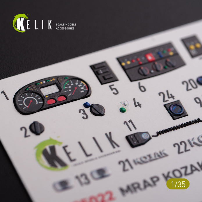 3D Decals Kozak-001 Ukrainian MRAP (for ICM Plastic Model Kit) Scale 1:35 KeliK K35022 Ukraine